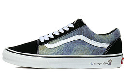 Кроссовки Vans Old Skool Skateboarding Shoes Unisex Low-top White Blue, черный vn000d3hy28(team10-油画星空qd) | black