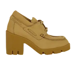 Кроссовки Burberry Wmns Stride Leather Heeled Loafer 'Camel', коричневый 8074725 | camel