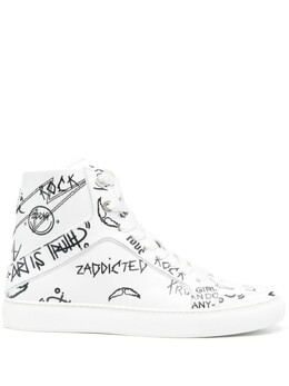 Высокие кеды High Flash Zadig & Voltaire, белый swsn00444 | белый