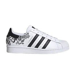 Кроссовки Adidas Wmns Superstar 'Floral Twist', белый fx3600 | cloud white/core black/gold metallic