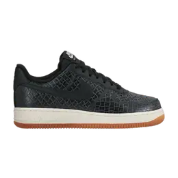 Кроссовки Nike Wmns Air Force 1 Low '07 Premium 'Black', черный 616725 009 | black/black/sail/gum medium brown