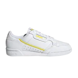 Кроссовки Adidas Wmns Continental 80 'White Semi Frozen Yellow', белый ee5561 | cloud white/yellow/semi frozen yellow
