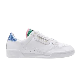 Кроссовки Adidas Wmns Continental 80 'White Gold Metallic', белый fw2534 | footwear white/gold metallic/glow pink