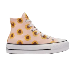 Кроссовки Converse Wmns Chuck Taylor All Star Lift High 'Summer Spirit - Sunflower Season', розовый 572403c | crimson tint/vintage white