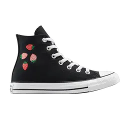 Кроссовки Converse Wmns Chuck Taylor All Star High 'Embroidered Strawberries', черный a14932f | black/soft red/green