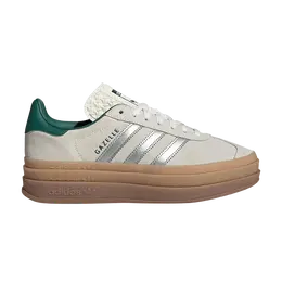 Кроссовки Adidas Wmns Gazelle Bold 'Off White Silver Metallic Green', кремовый ji0328 | off white/silver metallic/collegiate green