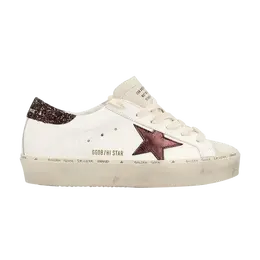 Кроссовки Golden Goose Golden Goose Wmns Hi Star 'Glitter Heel -White Purple', белый gwf00118 f007526 12278 | white/grey/purple/brown