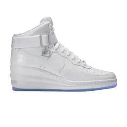 Кроссовки Nike Wmns Lunar Force 1 Sky High Premium 'Triple White', белый 654850 101 | white/white/white