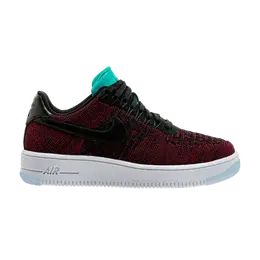 Кроссовки Nike Wmns Air Force 1 Flyknit Low 'Black', красный 820256 002 | black/black-team red-clear jade
