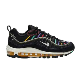 Кроссовки Nike Wmns Air Max 98 Premium 'Martin', черный ci1901 023 | black/flash crimson/kinetic green