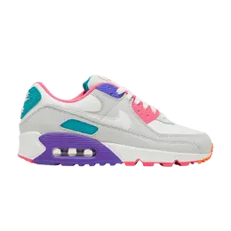 Кроссовки Nike Wmns Air Max 90 'White Multi', белый cz1617 001 | photon dust/summit white/hyper grape