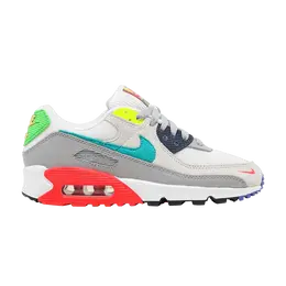 Кроссовки Nike Wmns Air Max 90 'Evolution of Icon', серый dd1500 001 | pearl grey/summit white/black/sport turquoise