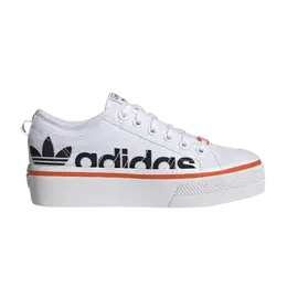 Кроссовки Adidas Wmns Nizza Platform 'White Black', белый s42603 | footwear white/core black/footwear white