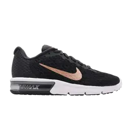 Кроссовки Nike Wmns Air Max Sequent 2 'Metallic Red Bronze', черный 852465 013 | anthracite/mtlc red bronze