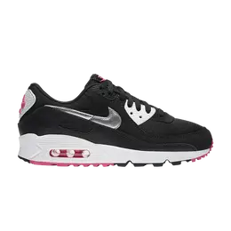 Кроссовки Nike Wmns Air Max 90 'Black Metallic Silver', черный da4281 001 | black/white/pink blast/metallic silver