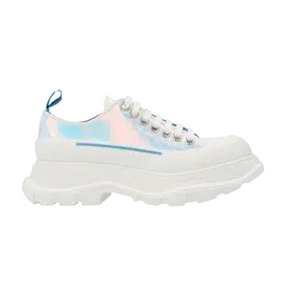 Кроссовки Alexander McQueen Alexander McQueen Wmns Tread Slick Lace Up 'Iridescent', белый 650780 w4pc1 9583 | white/multi-color/silver