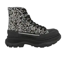 Кроссовки Alexander McQueen Alexander McQueen Wmns Tread Slick Boot 'Black Silver Crystal', черный 708091 wiba3 1081 | black/silver