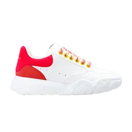 Кроссовки Alexander McQueen Alexander McQueen Wmns Oversized Court Trainer 'White Peony Pink', белый 633915 wia9d 9546 | white/peony pink