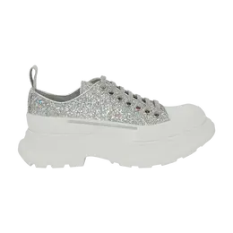 Кроссовки Alexander McQueen Alexander McQueen Wmns Tread Slick Lace Up 'Holo Silver Glitter', серебряный 666805 w4jf5 8286 | holo silver/white