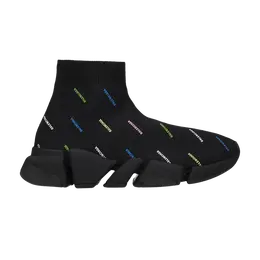 Кроссовки Balenciaga Balenciaga Wmns Speed 2.0 Sneaker 'Allover Logo - Black Multi-Color', черный 617196 w2df0 1088 | black/multi-color