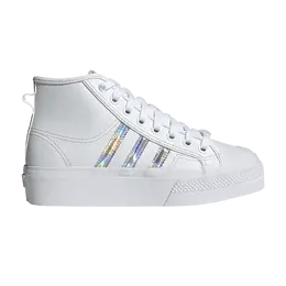 Кроссовки Adidas Wmns Nizza Platform Mid 'White Iridescent', белый h01566 | cloud white/true pink/core black