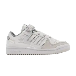 Кроссовки Adidas Wmns Forum Low 'Crystal White Plaid', белый fz5627 | crystal white/cloud white/off white