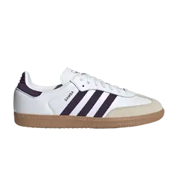 Кроссовки Adidas Wmns Samba OG 'White Aurora Plum Gum', белый js1392 | cloud white/alumina/aurora plum