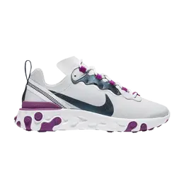 Кроссовки Nike Wmns React Element 55 SE 'Photon Dust Purple Blue', серый cn3591 002 | photon dust/vivid purple/white/valerian blue