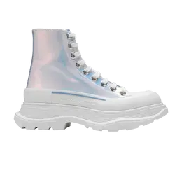 Кроссовки Alexander McQueen Alexander McQueen Wmns Tread Slick Boots 'Iridescent', белый 650782 w4pc1 9583 | white/multi-color/silver