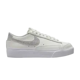 Кроссовки Nike Wmns Blazer Low Platform 'White Metallic Silver', белый dq7571 101 | summit white/sail/white/metallic silver