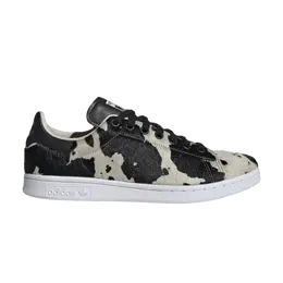 Кроссовки Adidas Wmns Stan Smith 'Fuzzy Cow Print', черный fv3087 | core black/clear brown/vivid pink