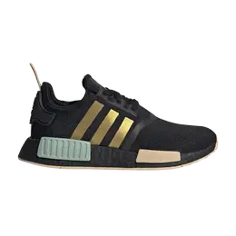 Кроссовки Adidas Wmns NMD_R1 'Black Gold Metallic', черный fy3565 | core black/gold metallic/halo amber