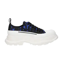 Кроссовки Alexander McQueen Alexander McQueen Wmns Tread Slick Low Lace Up 'Graffiti Logo - Blue Black', синий 708093 w4tg5 4593 | blue/black