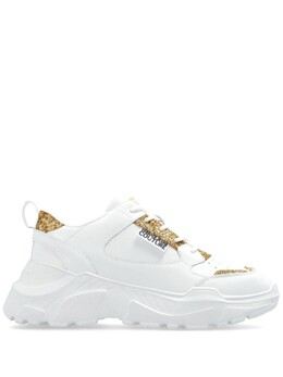 Versace Jeans Couture кроссовки с блестками и логотипом, белый 77va3sc2zp308 | белый