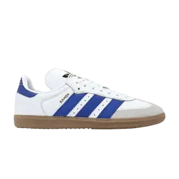 Кроссовки Adidas Wmns Samba OG 'Oversized Logo - White Semi Lucid Blue', белый if1813 | cloud white/semi lucid blue/gold metallic
