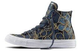 Кроссовки для скейтбординга Chuck Taylor All Star женские с высоким берцем темно-синие/золотые/белые Converse 558373c