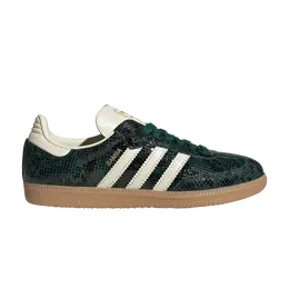 Кроссовки Adidas Wmns Samba OG 'Collegiate Green Gum Snakeskin', зеленый jr8848 | cream white/cream white/collegiate green