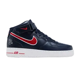 Кроссовки Nike Wmns Air Force 1 '07 Mid 'Houston Comets Four Peat', синий fj0728 400 | obsidian/white/wolf grey/university red