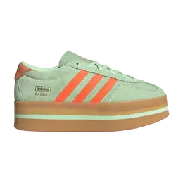 Кроссовки Adidas Wmns Gazelle Stack 'Semi Green Spark Solar Orange', зеленый jr8180 | semi green spark/solar orange/gum
