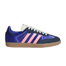 Кроссовки Adidas Wmns Samba OG 'Lucid Blue Night Indigo Satin', синий js1317 | lucid blue/night indigo/gum