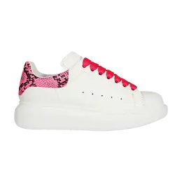 Кроссовки Alexander McQueen Alexander McQueen Wmns Oversized Sneaker 'Snake Print - White Pink', белый 553770 whx9m 9924 | white/electric pink