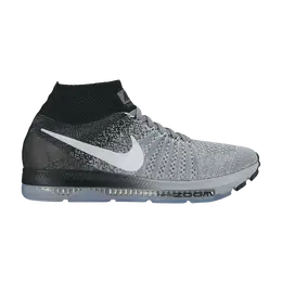 Кроссовки Nike Wmns Zoom All Out Flyknit 'Wolf Grey', серый 845361 005 | black/black/white/wolf grey