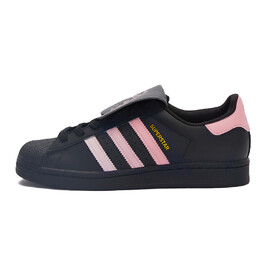 Кроссовки для скейтбординга Superstar, унисекс, низкие, черный/розовый Adidas eg4959(team15-莓莓生巧) | black