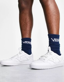 Белые кожаные кроссовки Vans Lowland 134328133 | weiss