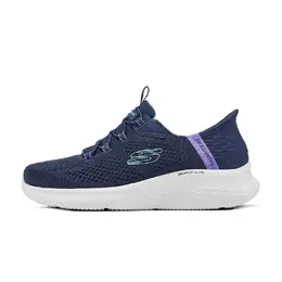 Дышащие легкие низкие повседневные кроссовки Женские Navy Skechers, Marine Blue 150017-nvmt | marine blue