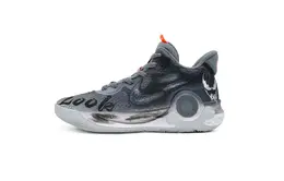 Nike KD Trey 5 IX Противоскользящие Износостойкие Баскетбольные Кроссовки Mid-Top Унисекс Черный Серый cw3402-011(team505-疯狂毒液） | black gray