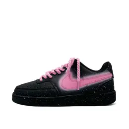 Nike Court Vision Износостойкие противоскользящие низкие кроссовки для скейтбординга Унисекс Черный Розовый dh2987-002（team476-星光粉影） | black pink