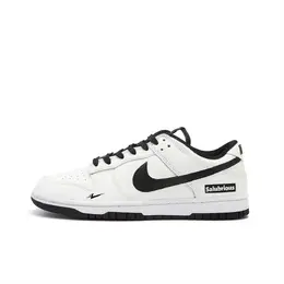Nike Dunk Anti Slip Износостойкие Низкие Кроссовки для Скейтбординга Унисекс Белый Черный dd1391-100(team189-燃尽人间色) | white black