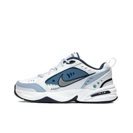 Nike Air Monarch 4 Противоскользящие и износостойкие увеличивающие рост низкие массивные кроссовки унисекс синий белый 415445-102(team522-萌鲨来袭）