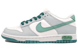 Кроссовки Nike Dunk Skateboarding Shoes Women's Low-top Green, голубой fd9911-101(team27-gs泡沫之夏) | light blue